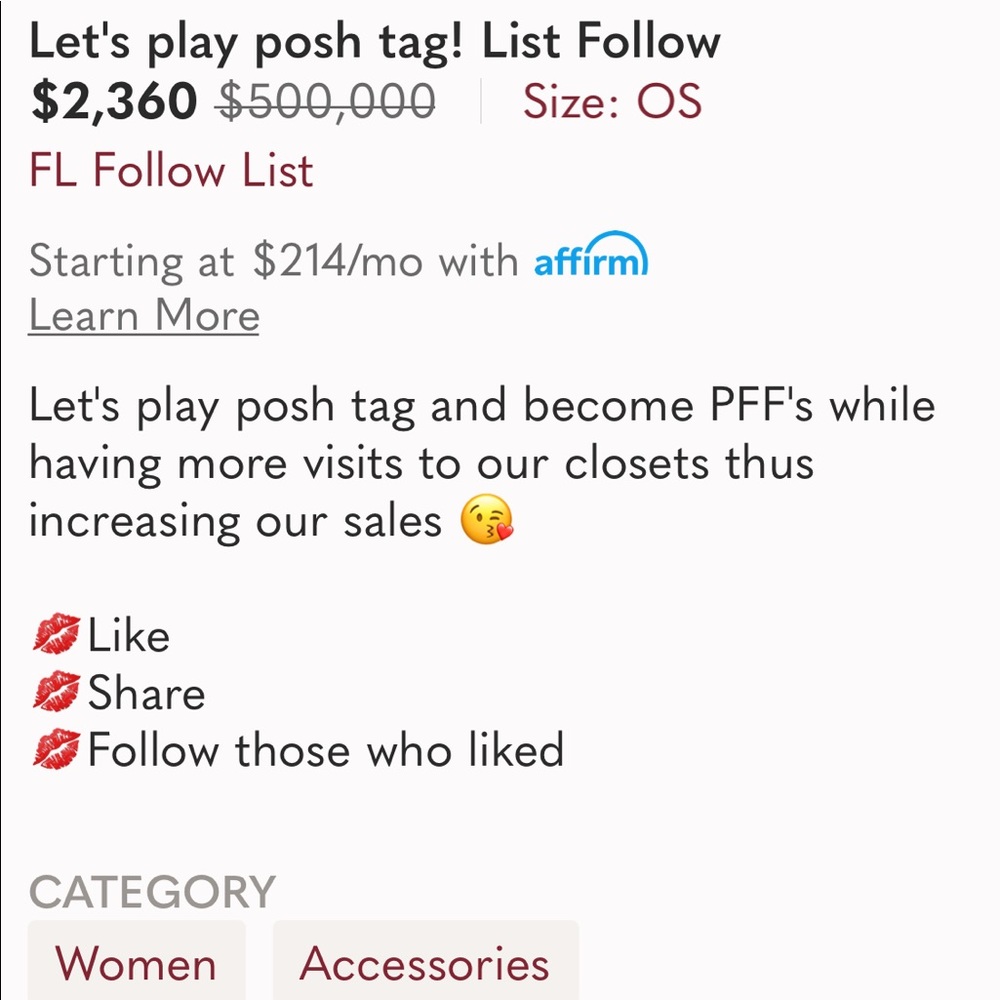 Let's play posh tag! List Follow - Picture 2 of 2